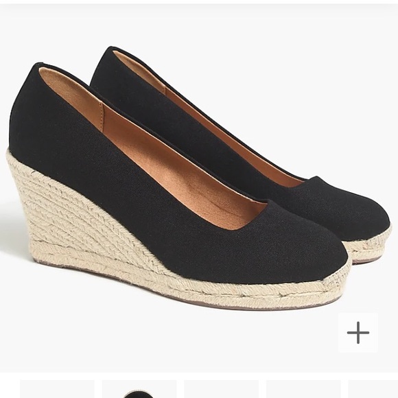 J. Crew Shoes - JCrew black wedge espadrilles 7.5